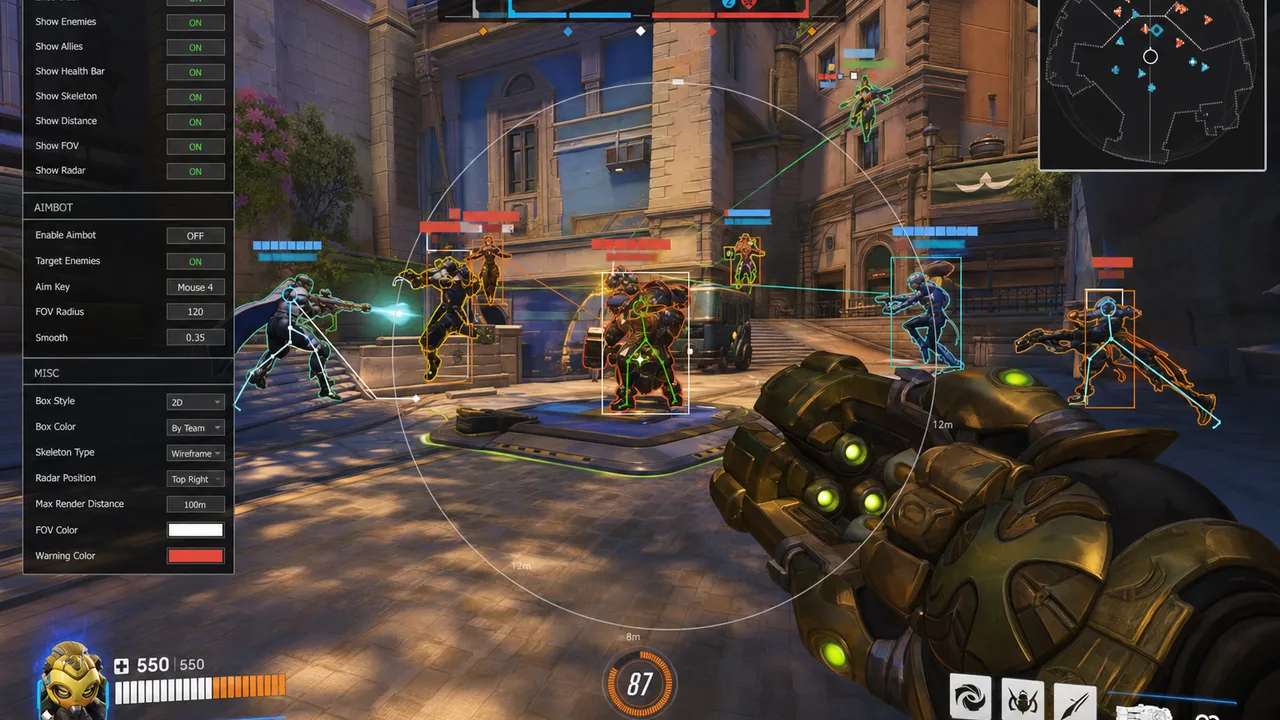 Overwatch 2 competitive team fight — where detection risk meets player behavior